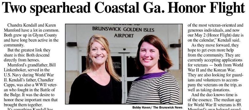 Brunswick News features Honor Flight