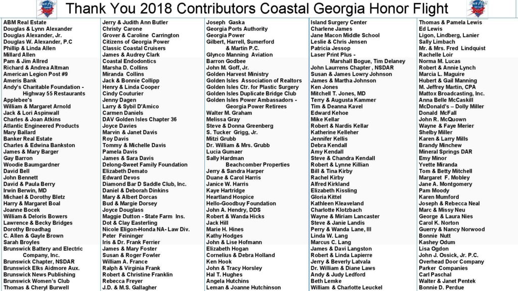 Coastal Georgia Honor Flight